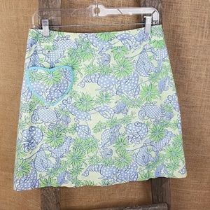 Lilly Pulitzer women 4 pencil skirt floral heart